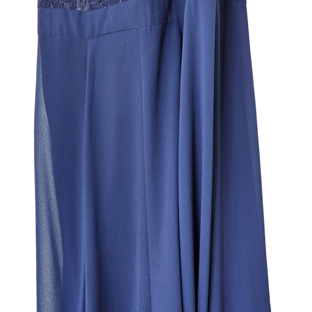 Review long formal dress Broadway Blue gown maxi size 6 - Picture 12 of 14